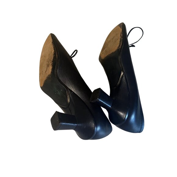 Charles David Nathalie M blue leather pumps heels size 6.5 B - Picture 7 of 7